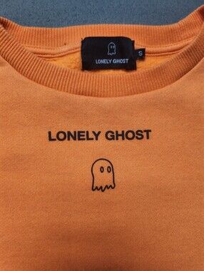 “TEXT ME WHEN YOU GET HOME” Lonely Ghost Orange Crewneck Sweatshirt 🧡